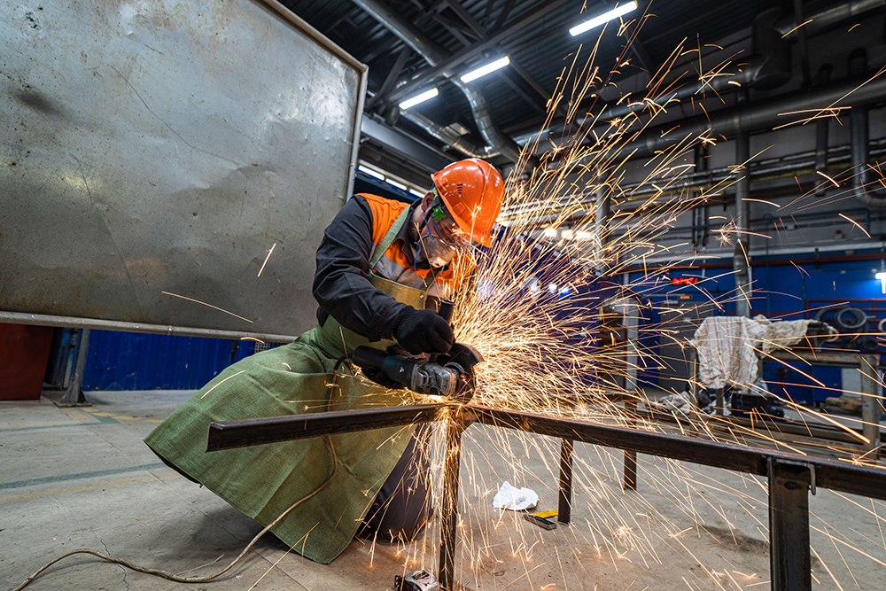 Group of worker wearing high visibility workwear